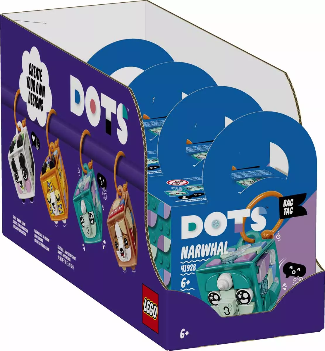 LEGO Dots 41928 Bag Tag Narwhal 41928