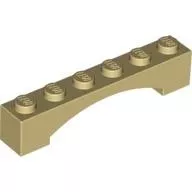 92950c2 - LEGO világos krémszínű (tan) boltív 1 x 6 méretű