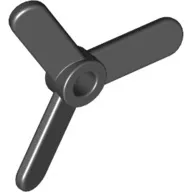 2421c11 - LEGO fekete propeller 3 tollú, kicsi