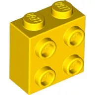 22885c3 - LEGO sárga kocka 1 x 2 x 1 2/3 méretű oldalán 4 bütyökkel