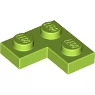 2420c34 - LEGO lime lap 2 x 2 méretű, sarok