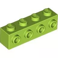 30414c34 - LEGO lime kocka 1 x 4 méretű oldalán 4 bütyökkel