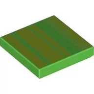 3068bpb1389c36 - LEGO élénk zöld csempe 2 x 2 méretű, Pixels Csatorna mintával