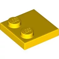 33909c3 - LEGO sárga csempe 2 x 2 méretű, 2 bütyökkel a szélén