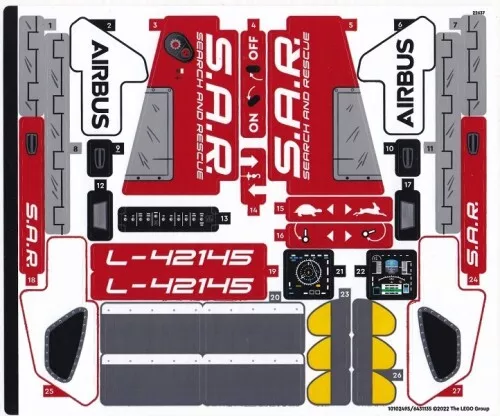 42145stk01 - LEGO Matrica lap - 42145 készlethez