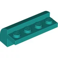 6081c39 - LEGO sötét türkiz kocka 2 x 4 x 1 1/3 méretű, íves tetővel