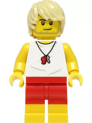 cty1388 - LEGO minifigura tengerparti vizimentő