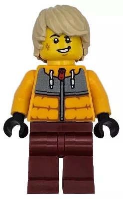 cty1721 - LEGO minifigura snowboardos férfi