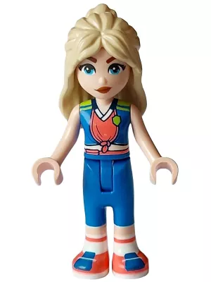 frnd640 - LEGO Friends Hanna minifigura kék ruhában