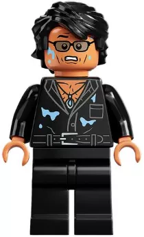 jw097 - LEGO Jurassic World Ian Malcolm minifigura, vízfoltokkal