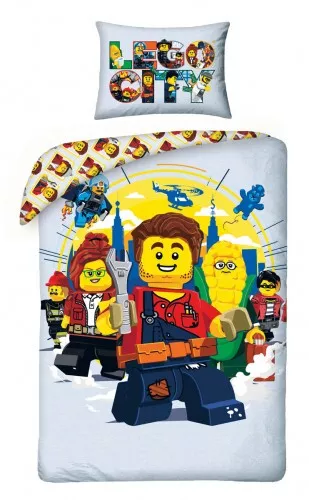 LEG-1048BL - LEGO City Ágynemű, 2 részes, 100% pamut