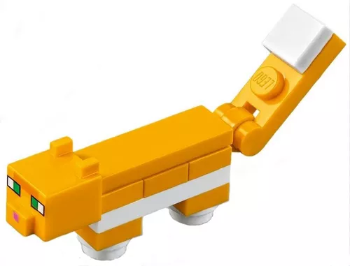 minecat04 - LEGO narancssárga macska, kockából épített
