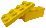 10696box - LEGO sárga színű tároló doboz alj+tető