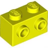 11211c236 - LEGO neon sárga kocka 2 x 1 méretű oldalán 2 bütyökkel