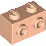 11211c90 - LEGO világos nugát kocka 2 x 1 méretű oldalán 2 bütyökkel