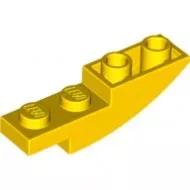 13547c3 - LEGO sárga lejtő 4 x 1 méretű, íves, inverz