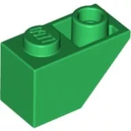 3665c6 - LEGO zöld kocka inverz 45° elem 1x2 méretű