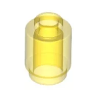 3062bc19 - LEGO átlátszó sárga henger 1 x 1 nyitott tetővel