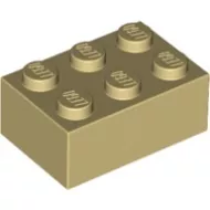 3002c2 - LEGO világos krémszínű (tan) kocka 2 x 3 méretű