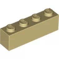 3010c2 - LEGO világos krémszínű (tan) kocka 1 x 4 méretű