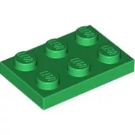 3021c6 - LEGO zöld lap 2 x 3 méretű