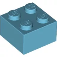 3003c156 - LEGO 2 x 2 kocka, közepes azúr