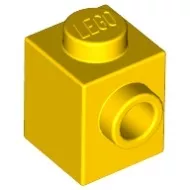 87087c3 - LEGO sárga kocka 1 x 1 méretű oldalán 1 bütyökkel