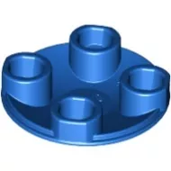 2654c7 - LEGO kék lap 2 x 2 méretű, kerek