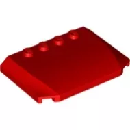 52031c5 - LEGO piros lap 6 x 4 x 2/3 méretű, lecsapott, íves
