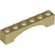 92950c2 - LEGO világos krémszínű (tan) boltív 1 x 6 méretű