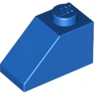 3040c7 - LEGO kék kocka 45° elem 1x2 méretű