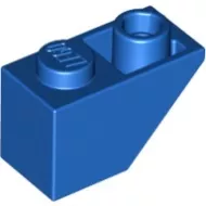 3665c7 - LEGO kék kocka inverz 45° elem 1x2 méretű