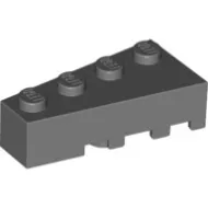 41768c85 - LEGO sötétszürke kocka 4 x 2 méretű bal oldalán lecsapott