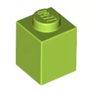 3005c34 - LEGO lime zöld kocka 1 x 1 méretű