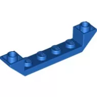 52501c7 - LEGO kék kocka 45° dupla inverz lejtő 6 x 1 méretű, 1 x 4 kivágással