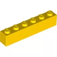 3009c3 - LEGO sárga kocka 1 x 6 méretű