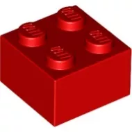 3003c5 - LEGO piros kocka 2 x 2 méretű