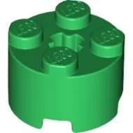 3941c6 - LEGO zöld kocka 2 x 2 méretű, kerek