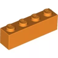 3010c4 - LEGO narancssárga kocka 1 x 4 méretű