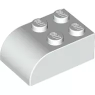 6215c1 - LEGO fehér kocka 2 x 3 méretű íves tetővel