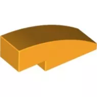 50950c110 - LEGO élénk világos narancssárga kocka íves, 3 x 1 méretű, sima