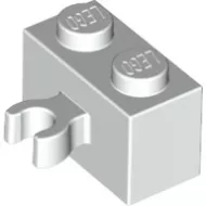 30237bc1 - LEGO fehér kocka 1 x 2 méretű függőleges klipsszel (O)