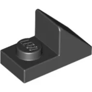 92946c11 - LEGO fekete kocka 45° elem 1x2 méretű, 2/3 kivágással