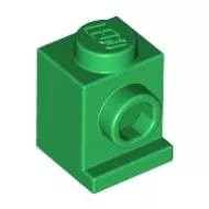 4070c6 - LEGO zöld kocka 1 x 1 méretű oldalán fordítóval - headlight