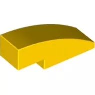 50950c3 - LEGO sárga kocka íves, 3 x 1 méretű, sima