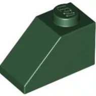 3040c80 - LEGO sötétzöld kocka 45° elem 1x2 méretű