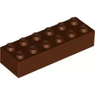 2456c88 - LEGO vörösesbarna kocka 2 x 6 méretű