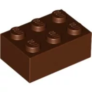 3002c88 - LEGO vörösesbarna kocka 2 x 3 méretű