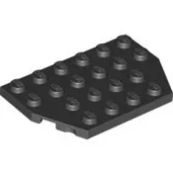 32059c11 - LEGO fekete lap 4 x 6 méretű, 2 oldalon lecsapott