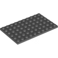 3033c85 - LEGO sötétszürke lap 6 x 10 méretű